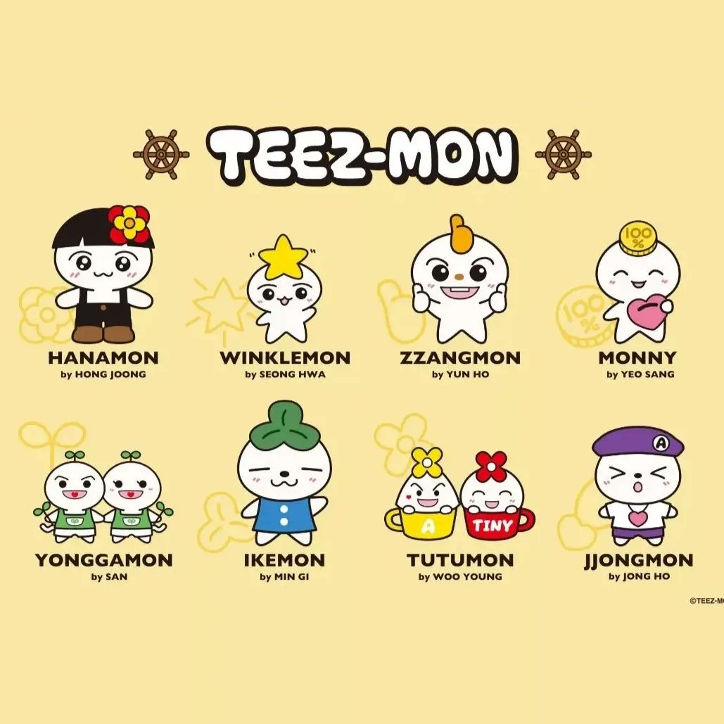 Ateez Teez-Mon Tutumon Plush and 2024 Photocard