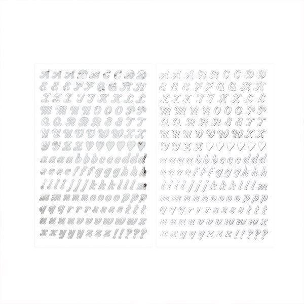 Daiso - Letters Sticker (4 sheets A/B)