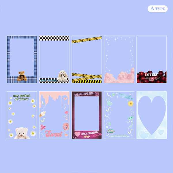 Daiso - Déco pour photocard 10 unités (8,7x5,5cm)